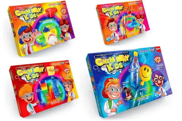 Набір для дослідів CHK-02-01U,02U,03U,04U "CHEMISTRY KIDS" економ DANKO купити