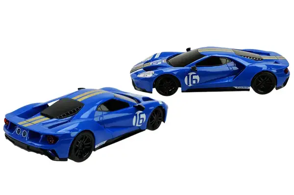 Машина на радіокеруванні PM2413 BLUE "POWERMOTORS",1:24 FORD GT HERITAGE EDITION,синього кольору,з акумулятором,зі світлом у коробці р.26,5x14x10,5см купити недорого в Україні, фото 3