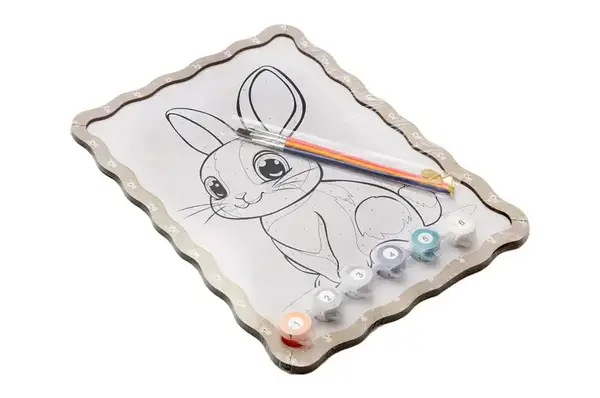 Картина по номерах "Кролик" дерев'яна, формат А4 Puz-22944 PuzzleOk купити недорого в Україні, фото 3