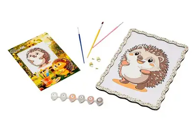 Картина по номерах Puz-22947 "Їжачок" дерев'яна, формат А4 PuzzleOk купити