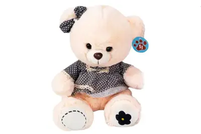 Ведмедик 2764/33 в платті молочний р.33 см купити