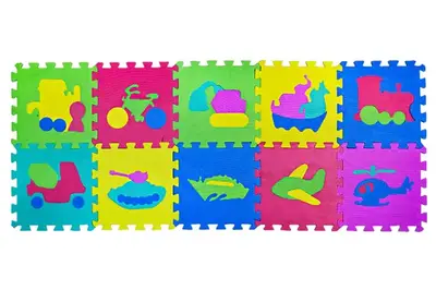 Пазли фомові EVA0632 транспорт, 10 деталей, в плівці 28,5x28,5x0.8 см купити