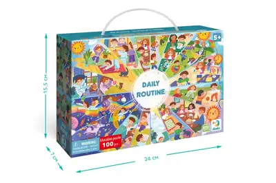 Пазли - 100 елм. - "Розпорядок дня" 300619 DoDo купити