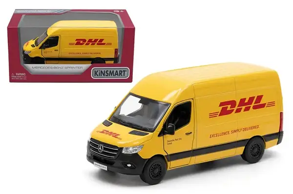 Машина метал. KINSMART MERCEDES-BENZ 5'' KT5429W Sprinter DHL Edition метал. інерц. відкр. дв. кор. купити