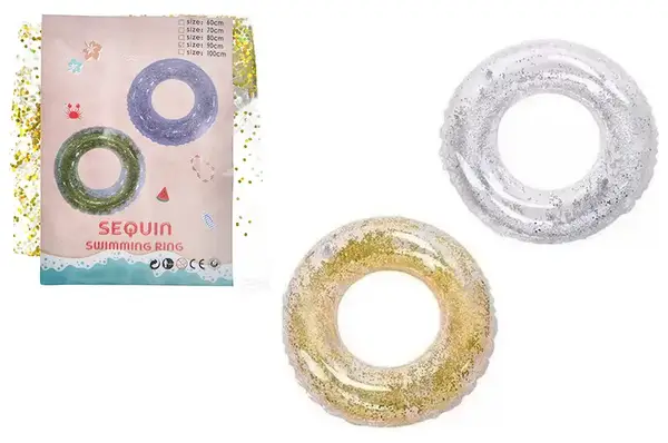 Надувний круг з блиск. 90см . 2 кольори WM-8172-4-90/AA9-24 купити