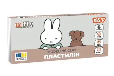 Пластилін 540726 , 6 кол., 120г "Miffy" Yes купити