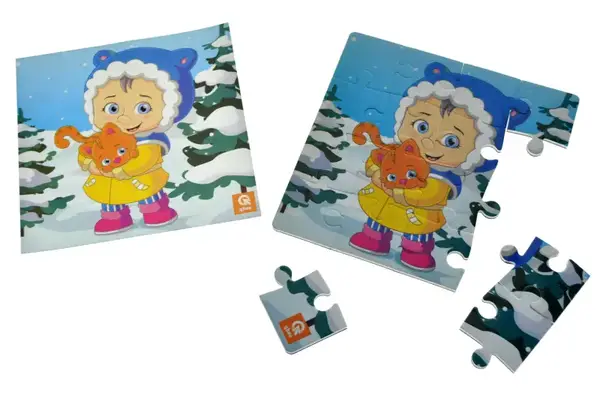 Пазли фомові магнітні - 16 елм. - QB200-003 "Сніжний Мяв" qbee купити недорого в Україні, фото 2