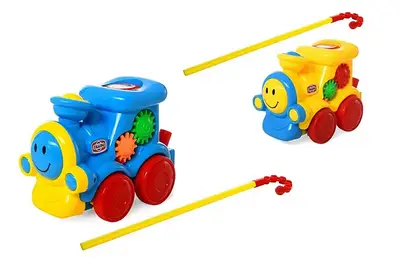 Каталка 0373 "Потяг" з ручкою, 2 кольори, в кульку р.20*10*13 см YG Toys Каталка 0373 "Потяг" з ручкою, 2 кольори, в кульку р.20*10*13 см YG Toys купити