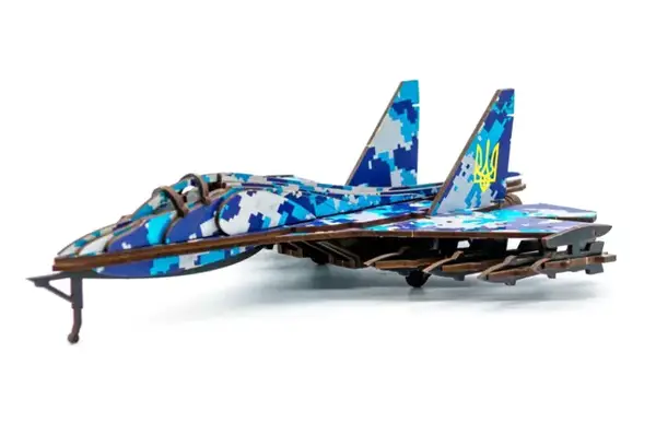 Конструктор Арт-00654 "Міг 29"дерев'яний, 94 дет. р. 34x23см PuzzleOk купити недорого в Україні, фото 3