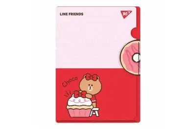 Папка-куток YES A4 з клапаном "Line Friends. Choco" купити