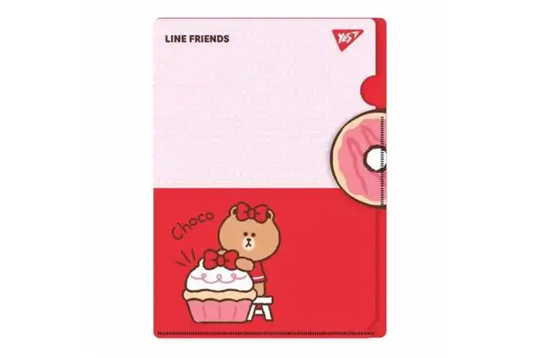 Папка-куток YES A4 з клапаном "Line Friends. Choco" купити