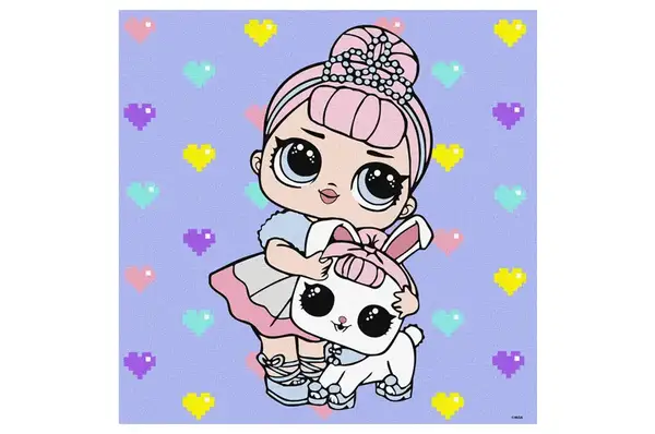 Набір для розпису по номерах 40x40 см KHO6289 "L.O.L. TroopSurprise Crystal Queen With Crystal Bunny" Ideyka купити