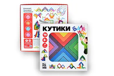 Дерев'яна гра "Кутики-балансири" 16 дет. 900095 IGROTECO купити