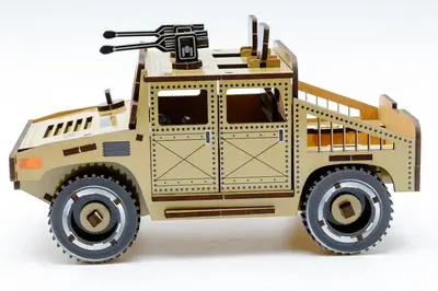 Конструктор Puz-00927 "HUMVEE" дерев'яний, р.22х11х12,5см PuzzleOk купити