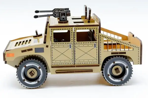 Конструктор Puz-00927 "HUMVEE" дерев'яний, р.22х11х12,5см PuzzleOk купити недорого в Україні, фото 2