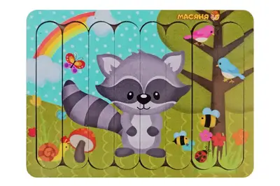 Пазл-вкладка, серія лісові тварини "Єнот" купити