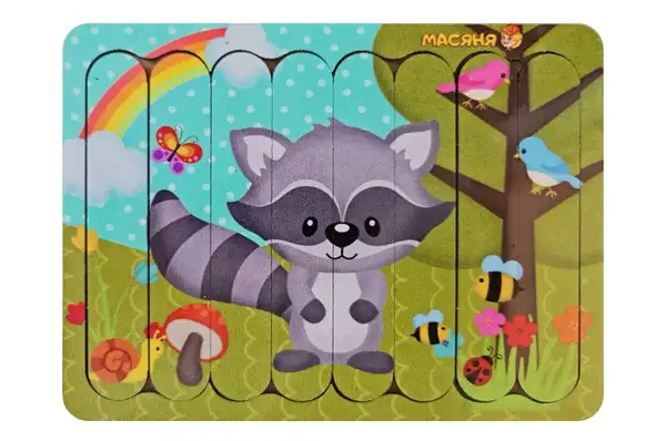 Пазл-вкладка, серія лісові тварини "Єнот" купити