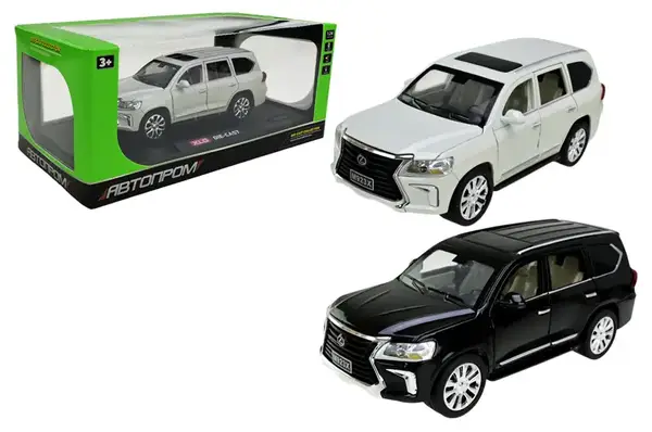 Машина металева AP7718 1:24,2 кольори, на батарейках, світло, звук, двері відкриваються, коробка 29x16x12,6 см АВТОПРОМ купити