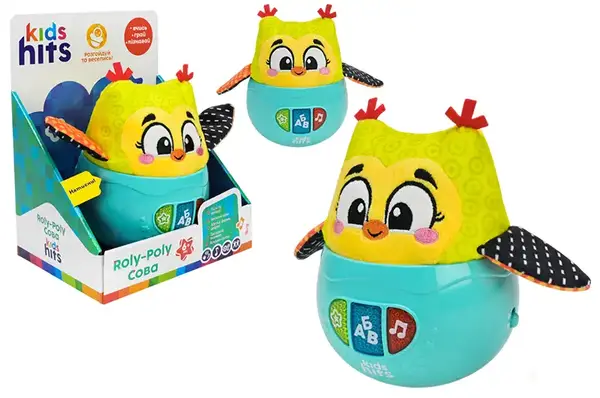 Неваляшка KH64/001 совеня, музика, пісні, мякі, тканеві частини, у коробці Kids Hits купити