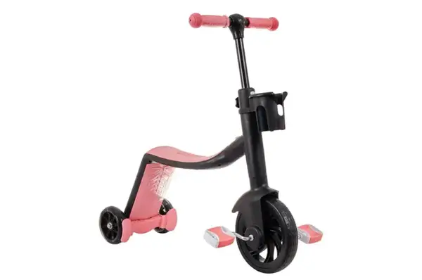 Самокат дитячий 3-х колісний SC823 2 в 1- велобіг та самокат, колеса EVA, рожевий купити недорого в Україні, фото 3