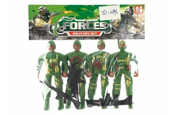 Військовий набір 767-22MK 4 солдата зі зброєю, пакет купити