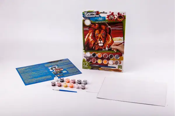 Набір для творчості KN-03-01,02,03,...10 "Картина по номерам" міні DANKO купити недорого в Україні, фото 3