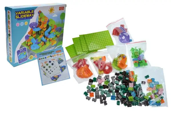 Конструктор-лабіринт "Кулькотрек" 256дет в коробці 606D р.22*5*19см купити