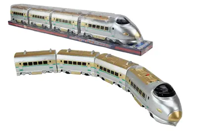 Потяг 757Р МЕТЕОР з трьома вагонами, на батарейках, ковпак р.74x9x11 см купити