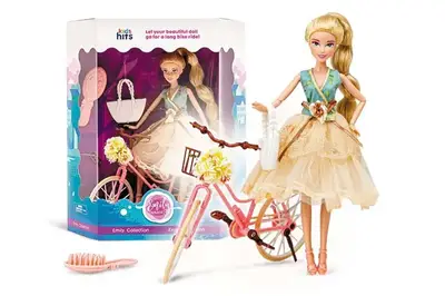 Лялька KH23/021 Emily Romantic з велосипедом коробка 30*34*10 см купити