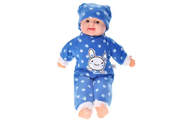 Пупс музичний SEL-0006 4 види, на батарейках, м'яконабивний, хохотун, кульок 43 см купити недорого в Україні, фото 5