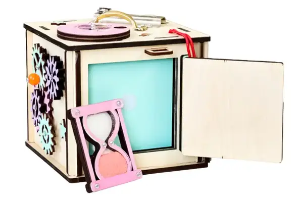 Бізікуб з дзеркалом Слонова кістка 15х15х15 см купити недорого в Україні, фото 5