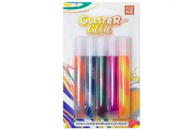 Клей з блискітками MALEVARO 2в1 5шт, 10,5мл XD03282 купити