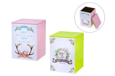 Шкатулка метал 100150 2 види, 6 * 6 * 8,2 см купити