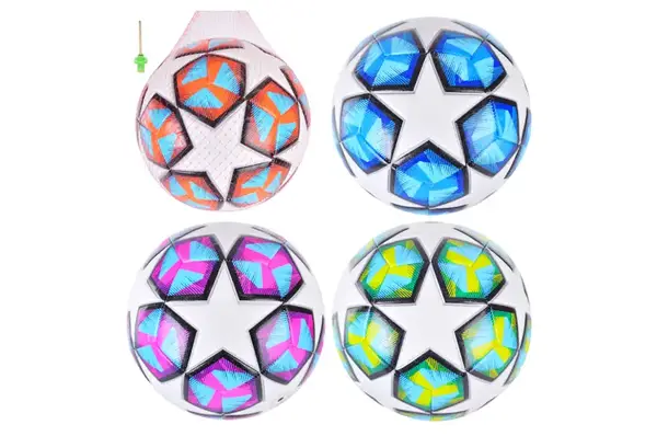 М'яч футбольний FB2106/FB2206, № 5, TPE, 420 грам, MIX 4 кольори, сітка + голка купити