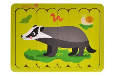 Пазл-вкладка, серія лісові тварини "Борсук" купити