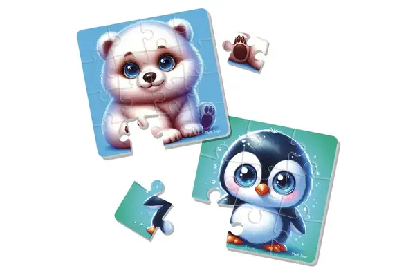 М'які пазли " Ведмедик та пінгвеня" VT1102-38 Vladi Toys купити недорого в Україні, фото 2