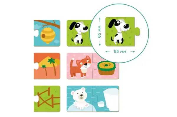 Пазл "Звірята та їх домівки" 300117 DoDo купити недорого в Україні, фото 4