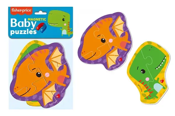 Пазли фомові магнітні "Fisher Price. Динозаврики" VT3208-16 VladiToys купити