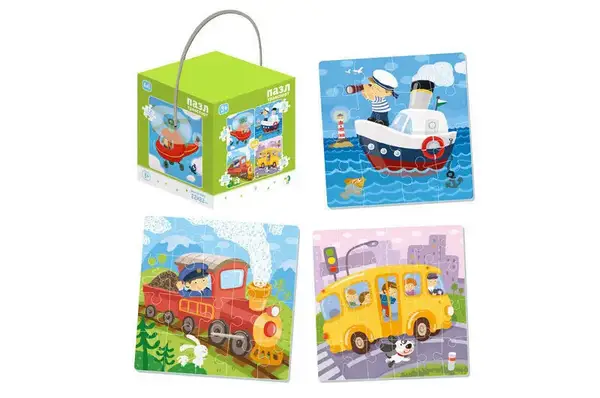 Пазли - 4в1 - 300132 "Транспорт" (12,16*20,24 елм., р.22x22 см) DoDo купити недорого в Україні, фото 4