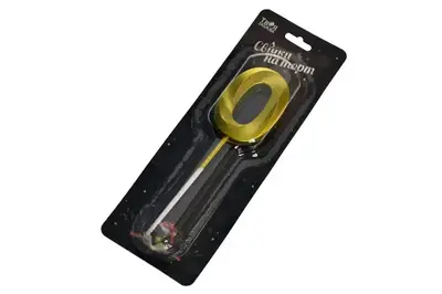 Свічка 03784 цифра "0" (4,5 см) золота 3D ТМ "Твоя забава" купити