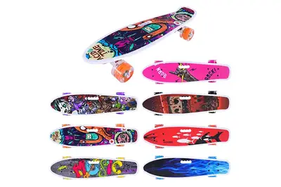 Пенні борд, SC2533, колеса PU свiтяться, 4 види р. 56*15 см купити