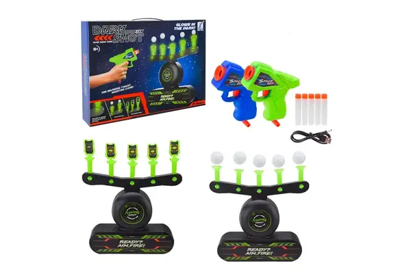 Тир повітряний 3361 мішень, зброя, поролонові снаряди та кулі, в коробці 38x7,7x28,4 см купити