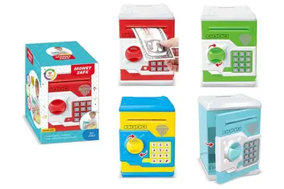 Скарбничка-сейф WF-3001A 4 кольори, в коробці 14,5x14,5x20 см купити