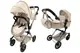 Коляска для ляльки 2в1 ALFA 9707 CREAM з сумкою метал.кор.51x15.5x39.5см CARRELLO купити недорого в Україні, фото 66424
