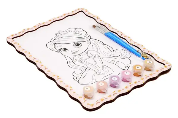 Картина по номерах Puz-22962 "Принцеса"дерев'яна, формат А4 PuzzleOk купити недорого в Україні, фото 3