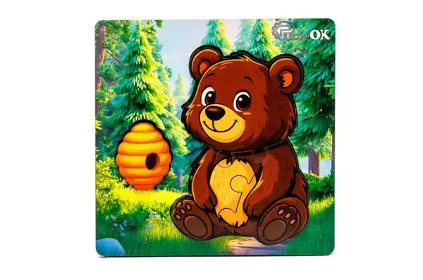 Сортер А6 "Лісовий ведмедик" Puz-88754 дерев'яний PuzzleOk купити недорого в Україні, фото 3