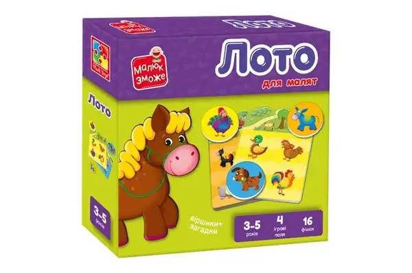 Гра розвиваюча Лото "Ферма" VT2100-08 Vladi Toys купити недорого в Україні, фото 3