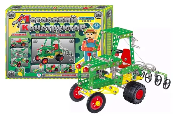 Конструктор металевий 1936 "Фермерська техніка" 253 дет. в коробці ТЕХНОК купити недорого в Україні, фото 2