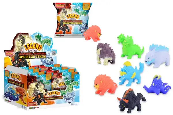 Стретч-іграшка у вигляді тварини 162/CN23 серії "LEGEND OF ANIMALS МАКСІ" – ХРАНИТЕЛІ СТИХІЙ (у диспл.) купити
