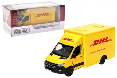 Модель легкова KT5475W MERCEDES-BENZ Sprinter (DHL Edition)5''металева, інерц., відкр.двері, в коробці купити